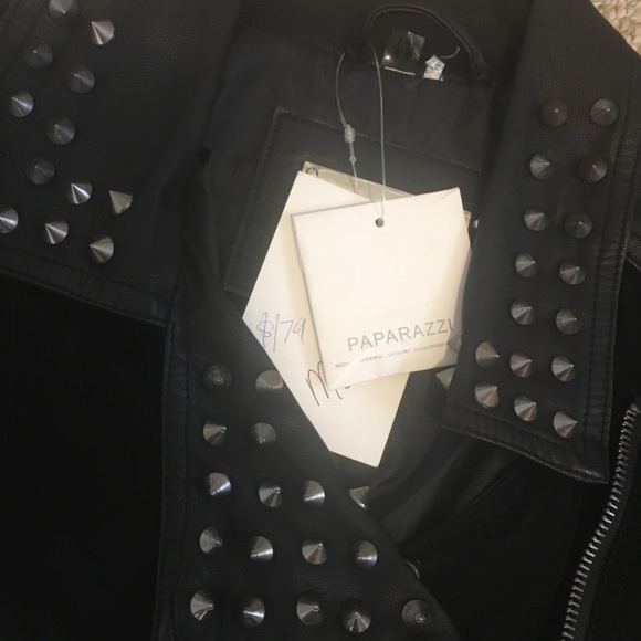 Paparazzi Black Leather Jacket NWT - Picture 2 of 4